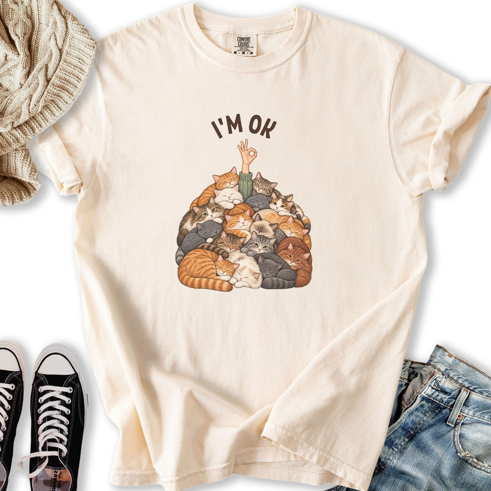 I'm Ok Cat Relaxed Tee