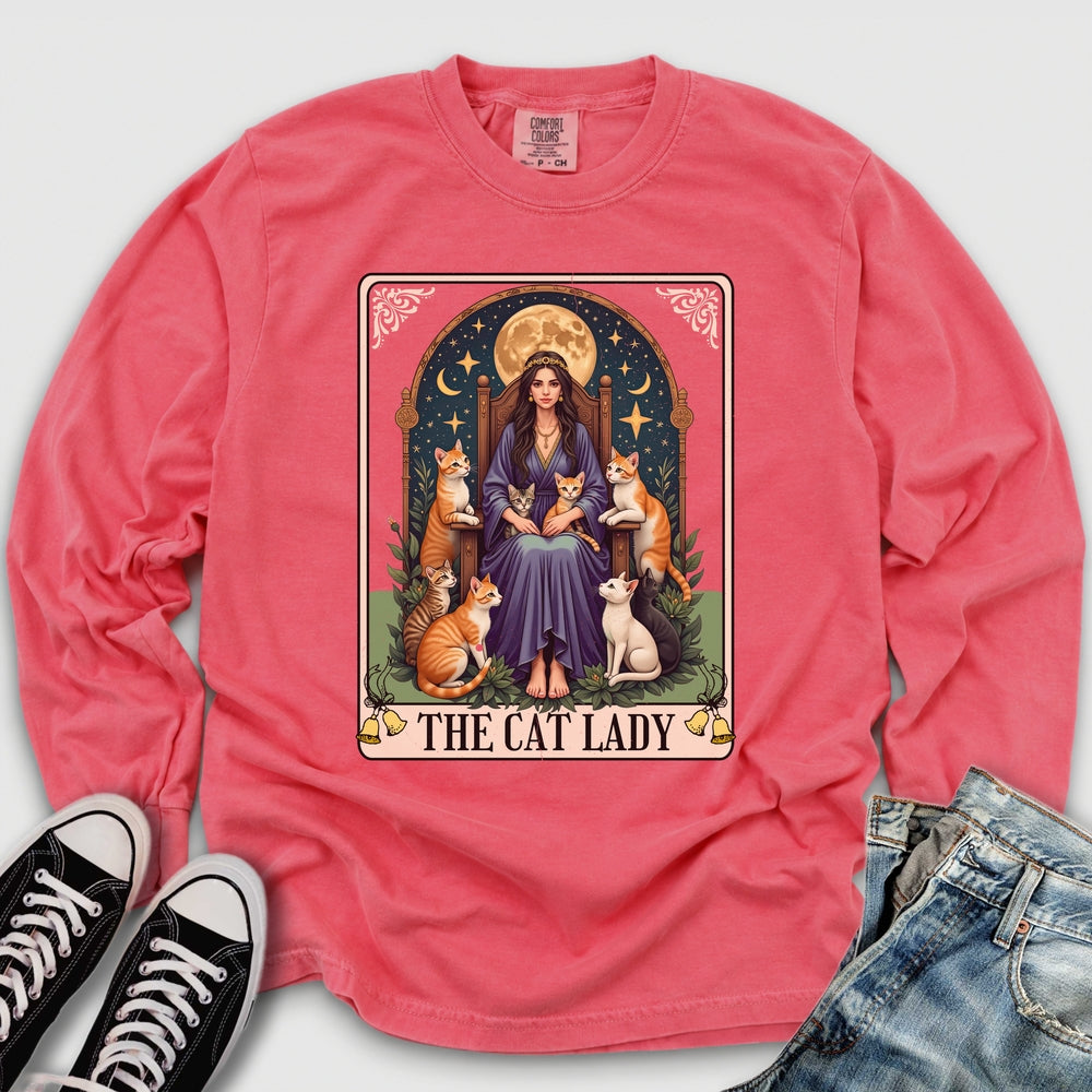Ginger Cat Lady Tarot Long Sleeve Tee