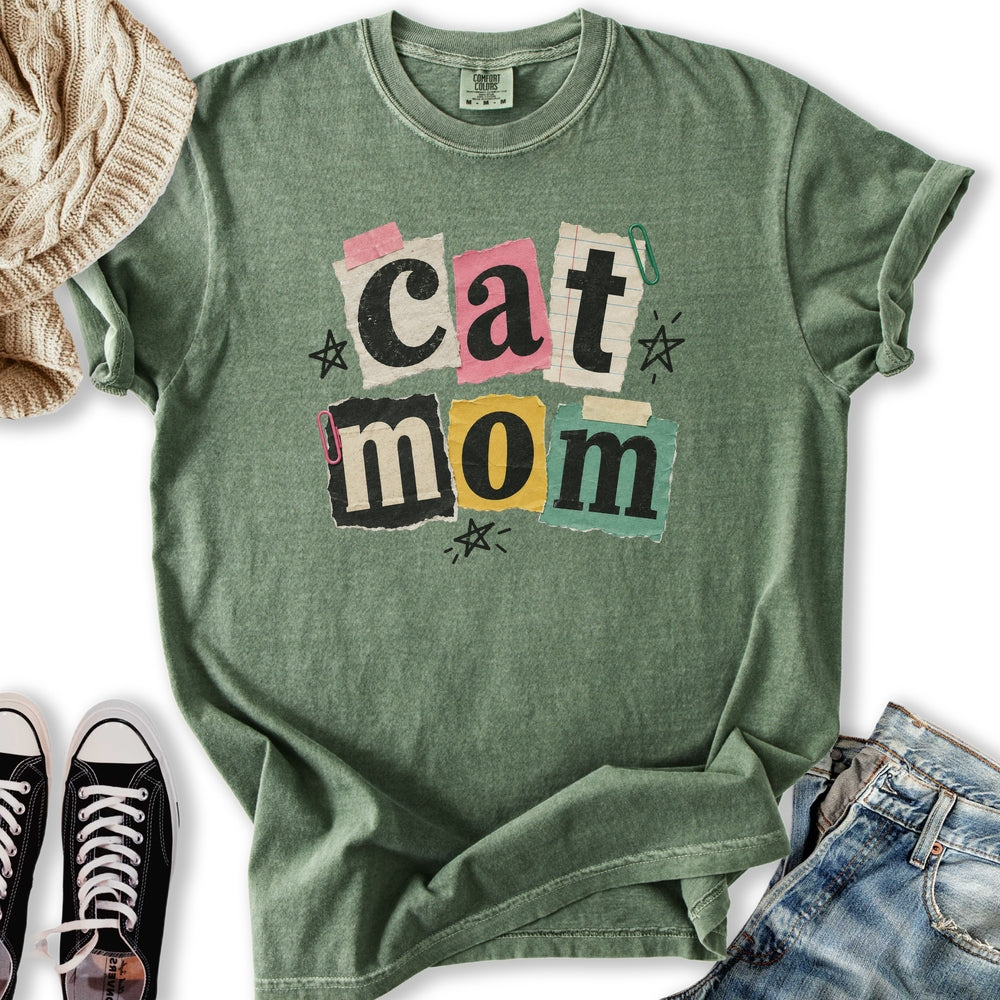 Scrapbook Cat Mom Relaxed Tee