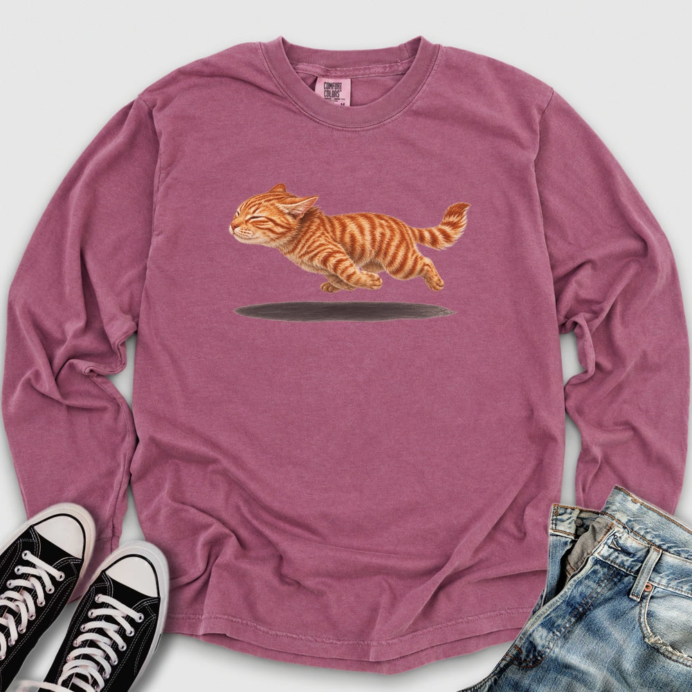 Orange Tabby Zoomies Long Sleeve Tee