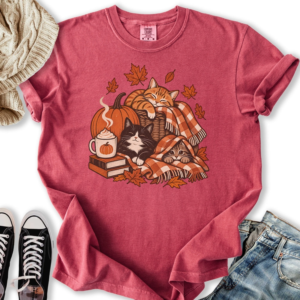Retro Fall Cats Relaxed Tee