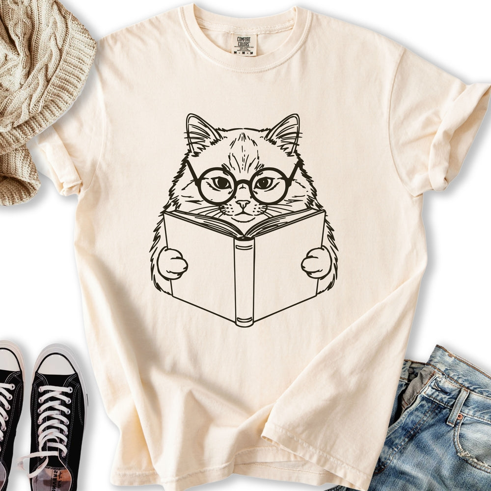 Reading Cat T-Shirt
