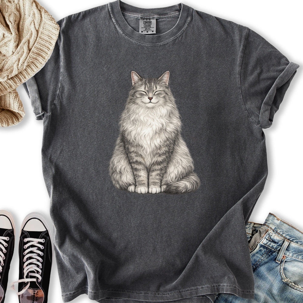 Smiling Longhair Tabby T-Shirt