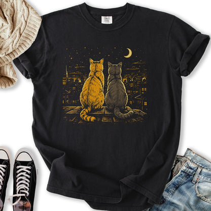Cats In The Moonlight T-Shirt