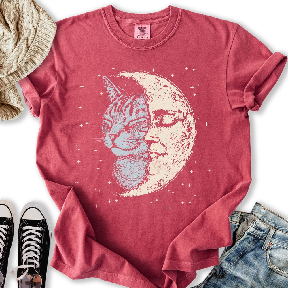 Celestial Cat Moon T-Shirt