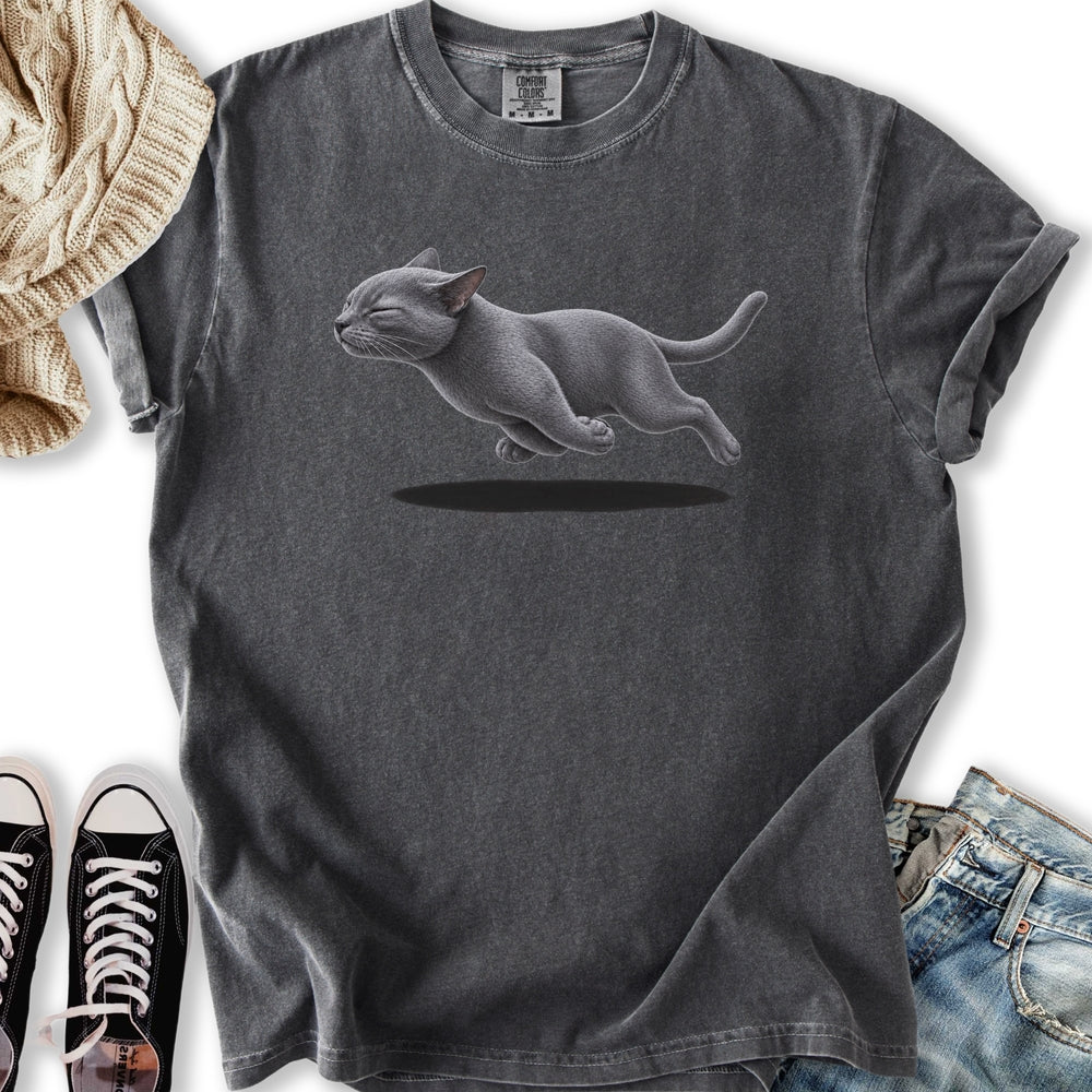 Gray Cat Zoomies Relaxed Tee