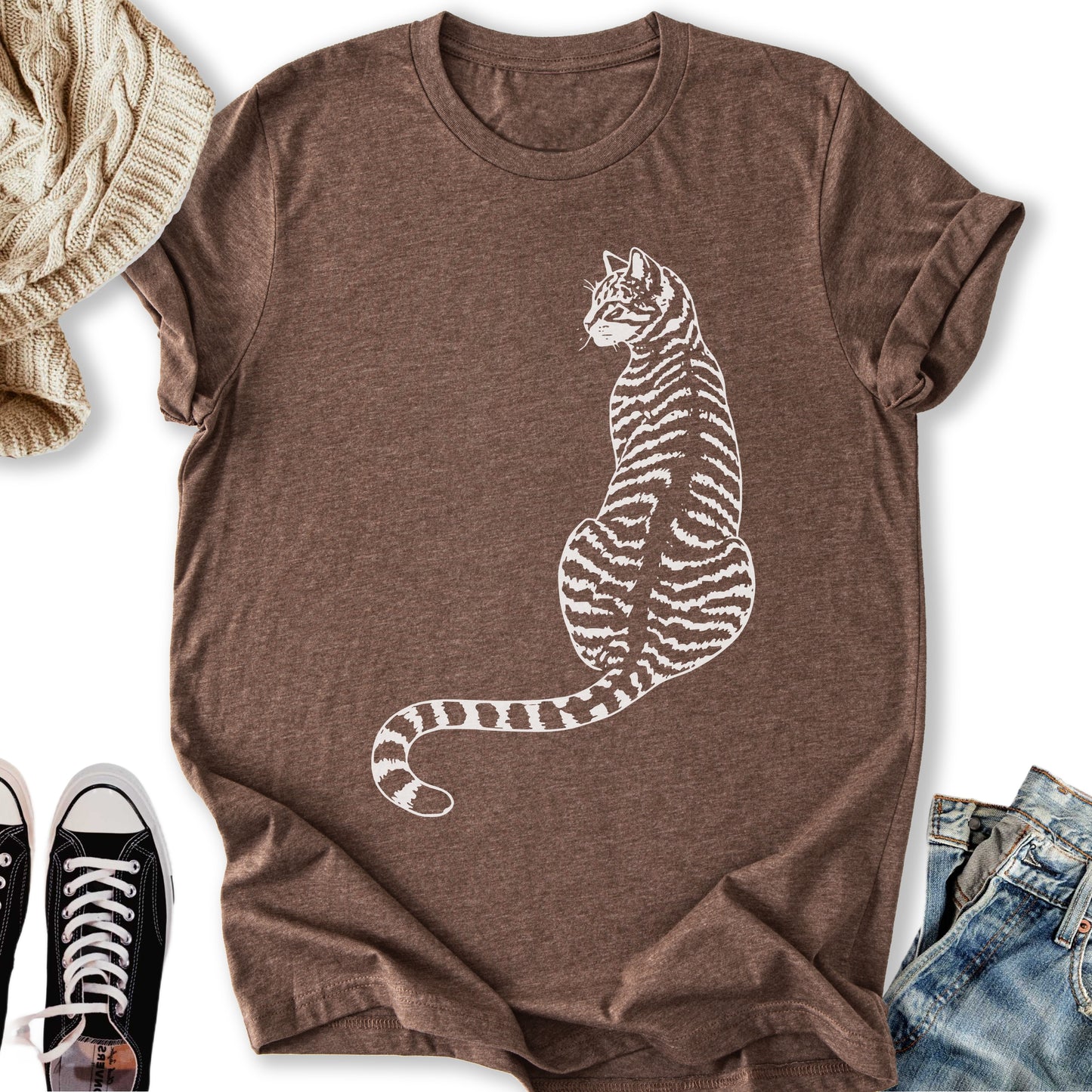 Minimal Tabby Cat T-Shirt