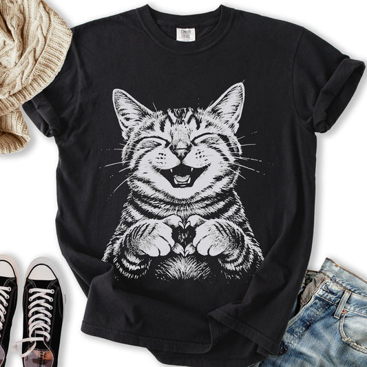 Cat Love Heart T-Shirt