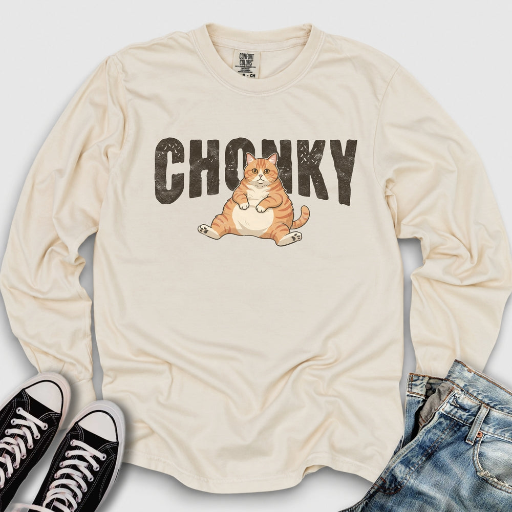 Chonky Orange Cat Long Sleeve Tee