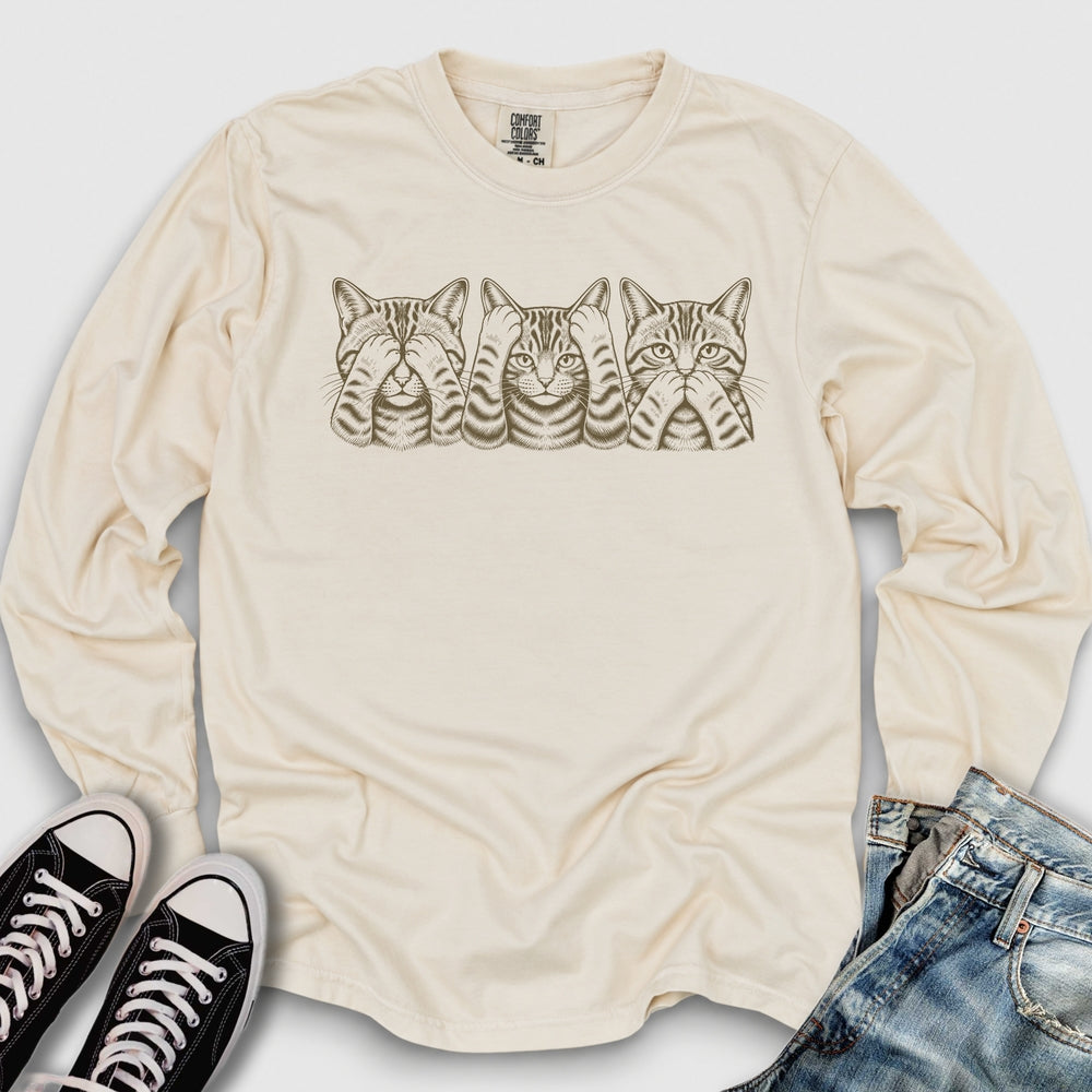 No Evil Cats Long Sleeve Tee