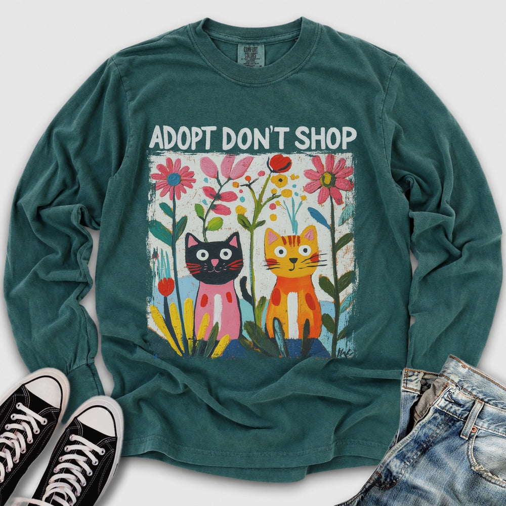 Adopt Dont Shop Long Sleeve Tee