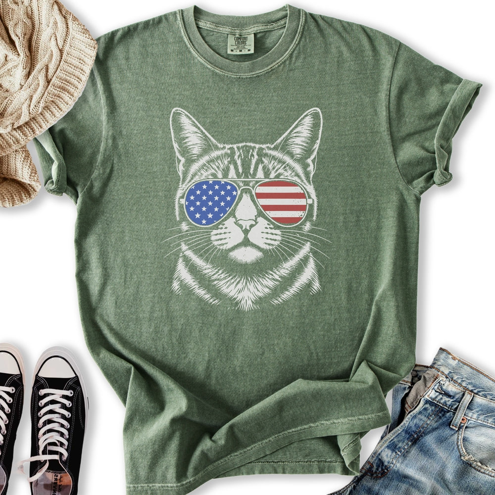 USA Aviator Cat T-Shirt