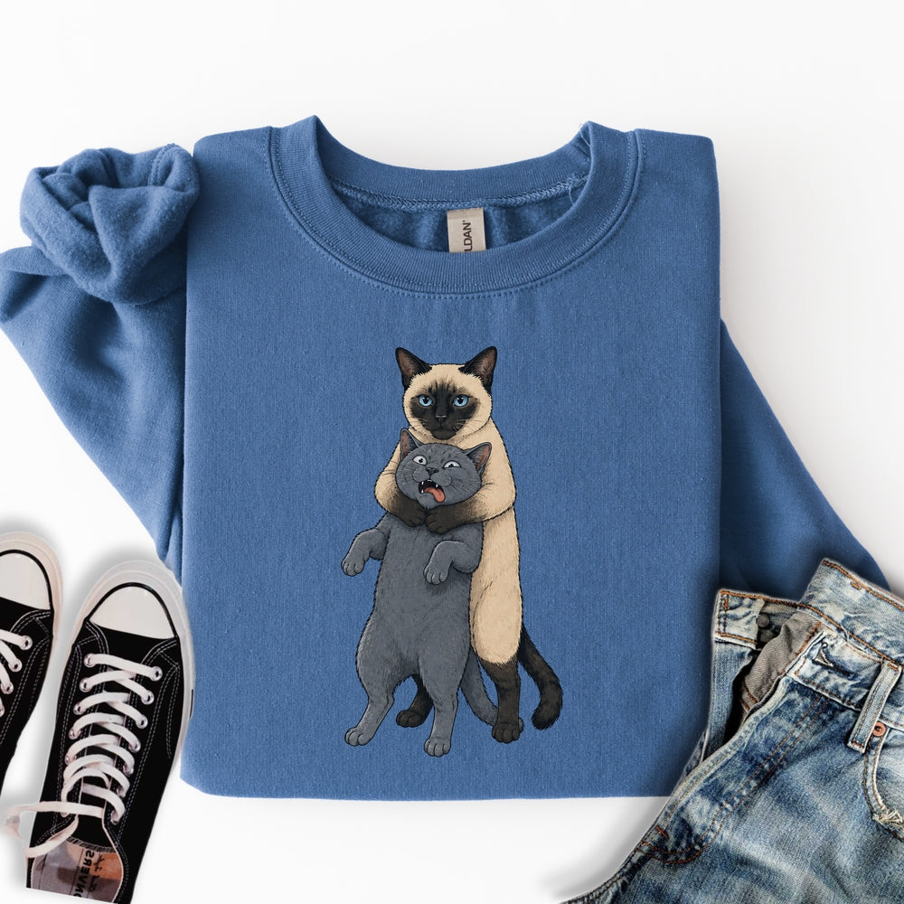 Siamese Cat Headlock Sweatshirt