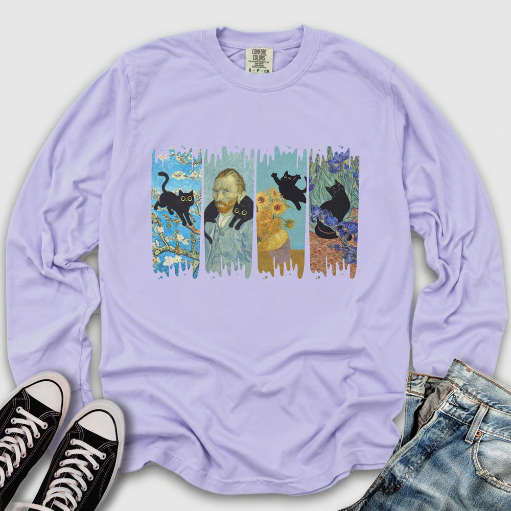 Van Goghs Cat Long Sleeve Tee