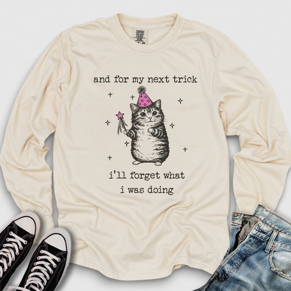 Forgetful Cat Long Sleeve Tee