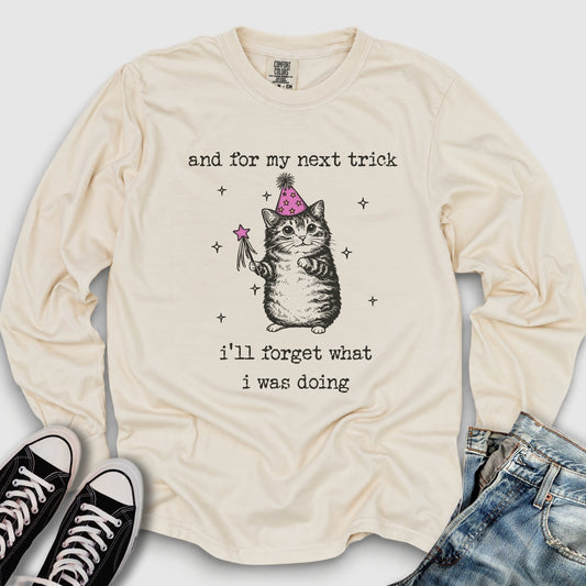 Forgetful Cat Long Sleeve Tee