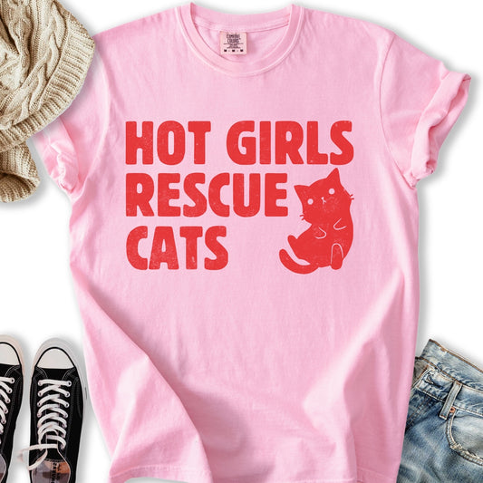 Hot Girls Rescue Cats T-Shirt