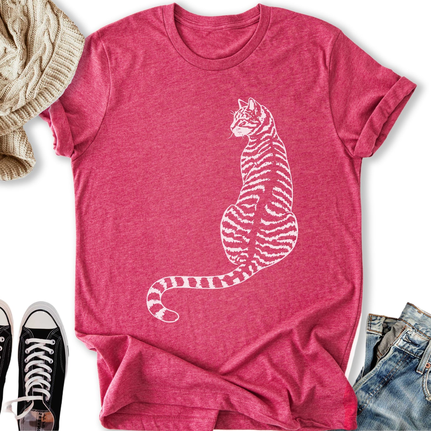 Minimal Tabby Cat T-Shirt