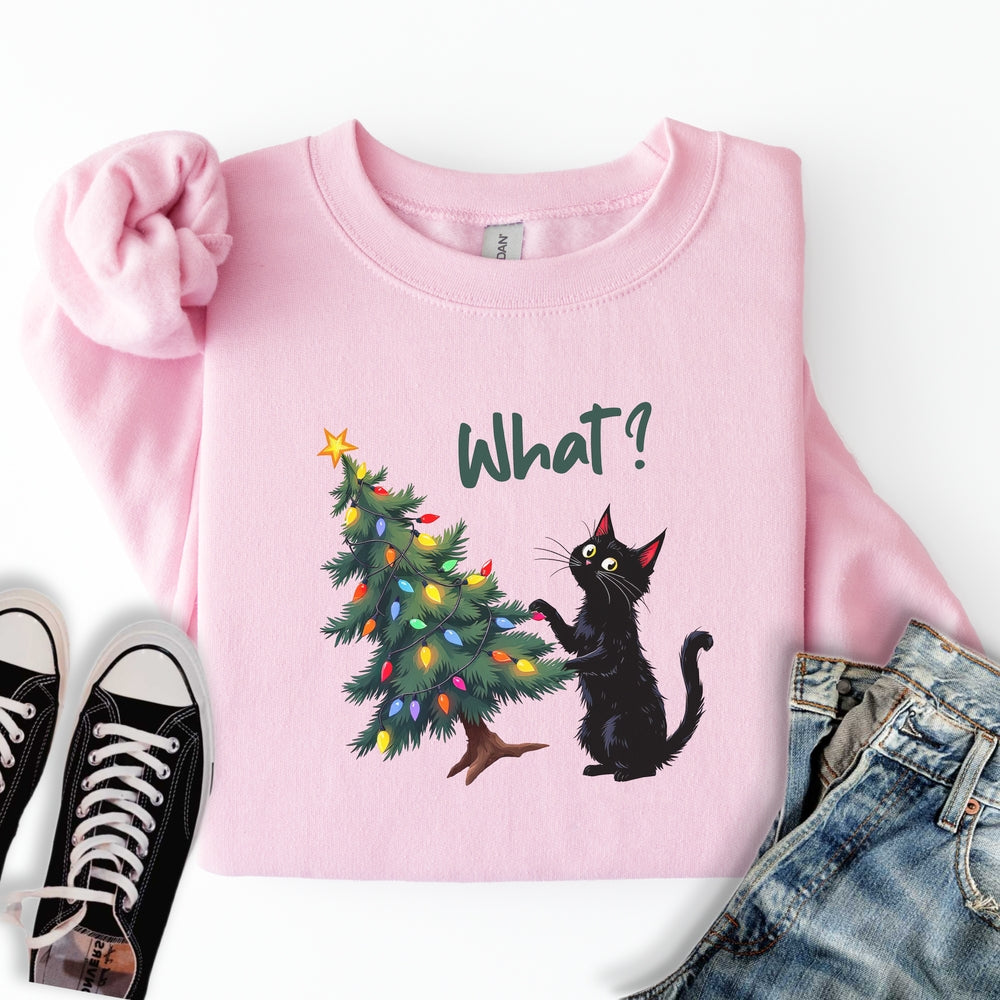 Black Cat What Sweatshirt