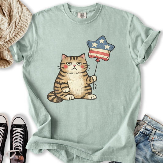 Unbothered Cat Patriot T-Shirt