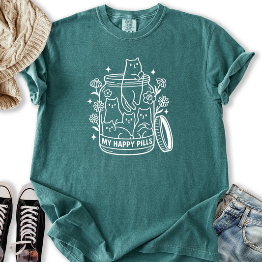 Happy Pills Cat T-shirt