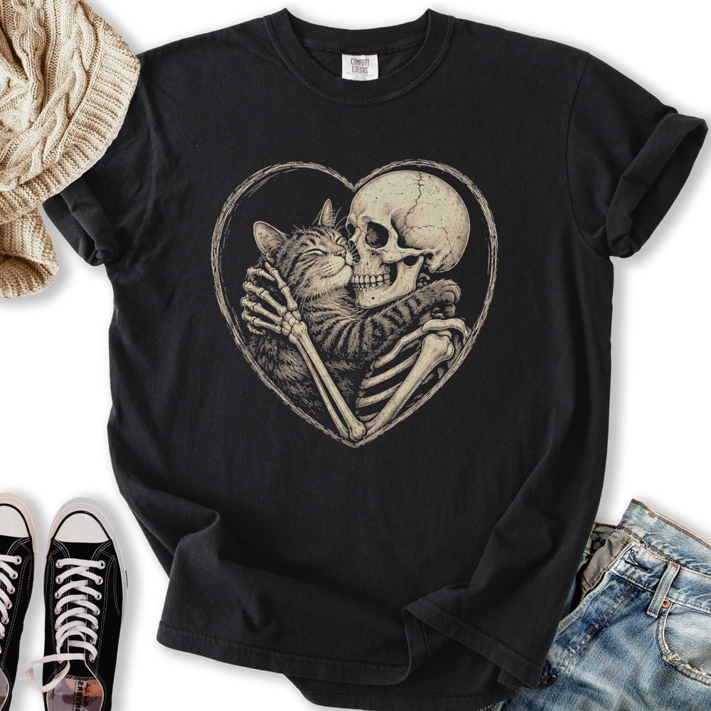 Skeleton Tabby Love T-Shirt