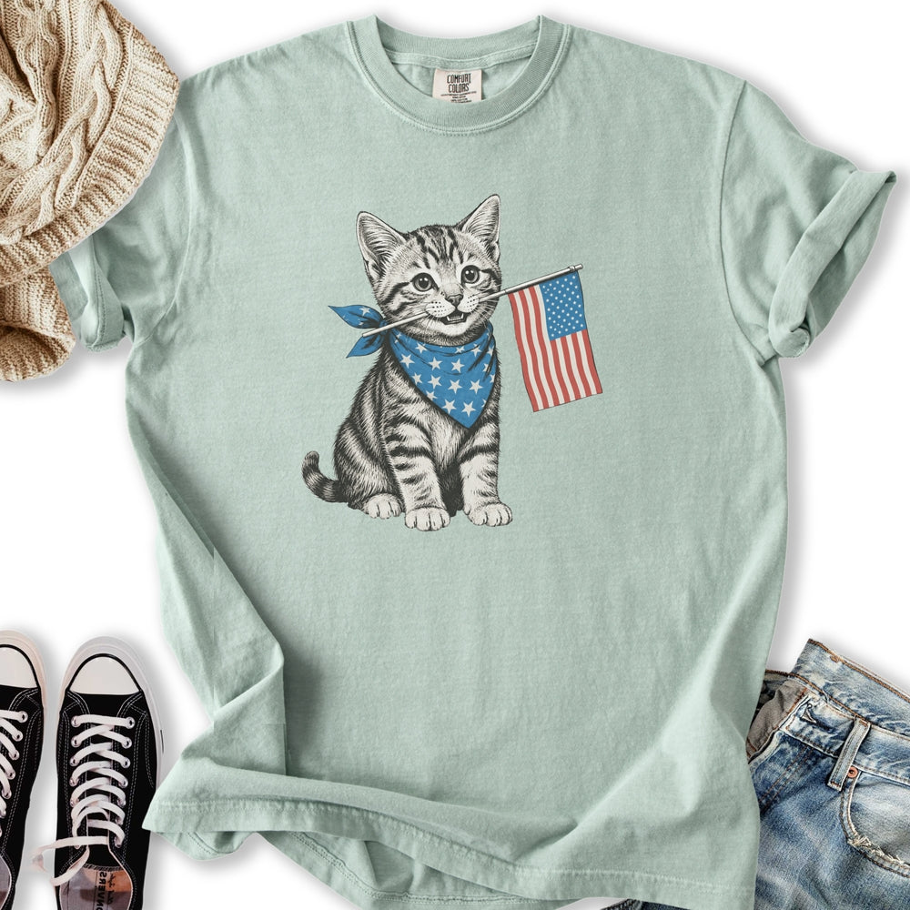 Cute July 4th Tabby T-Shirt