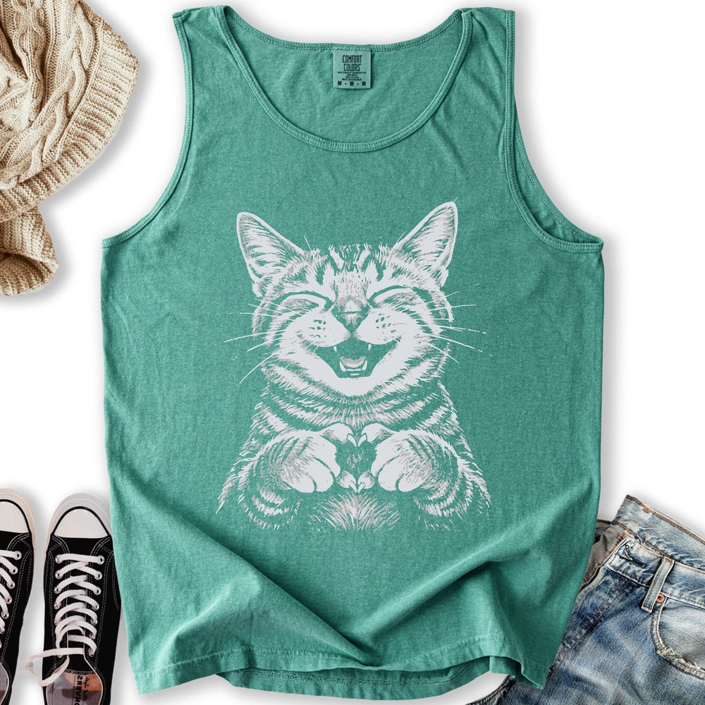 Cat Love Heart Tank