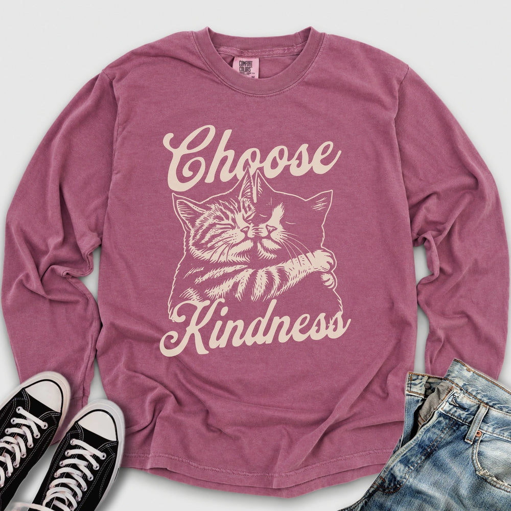 Choose Kindness Cats Long Sleeve Tee