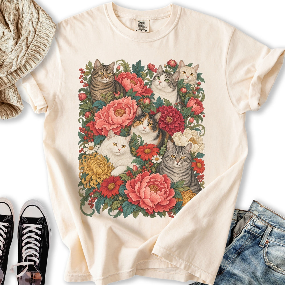 Cats In Bloom Relaxed Tee