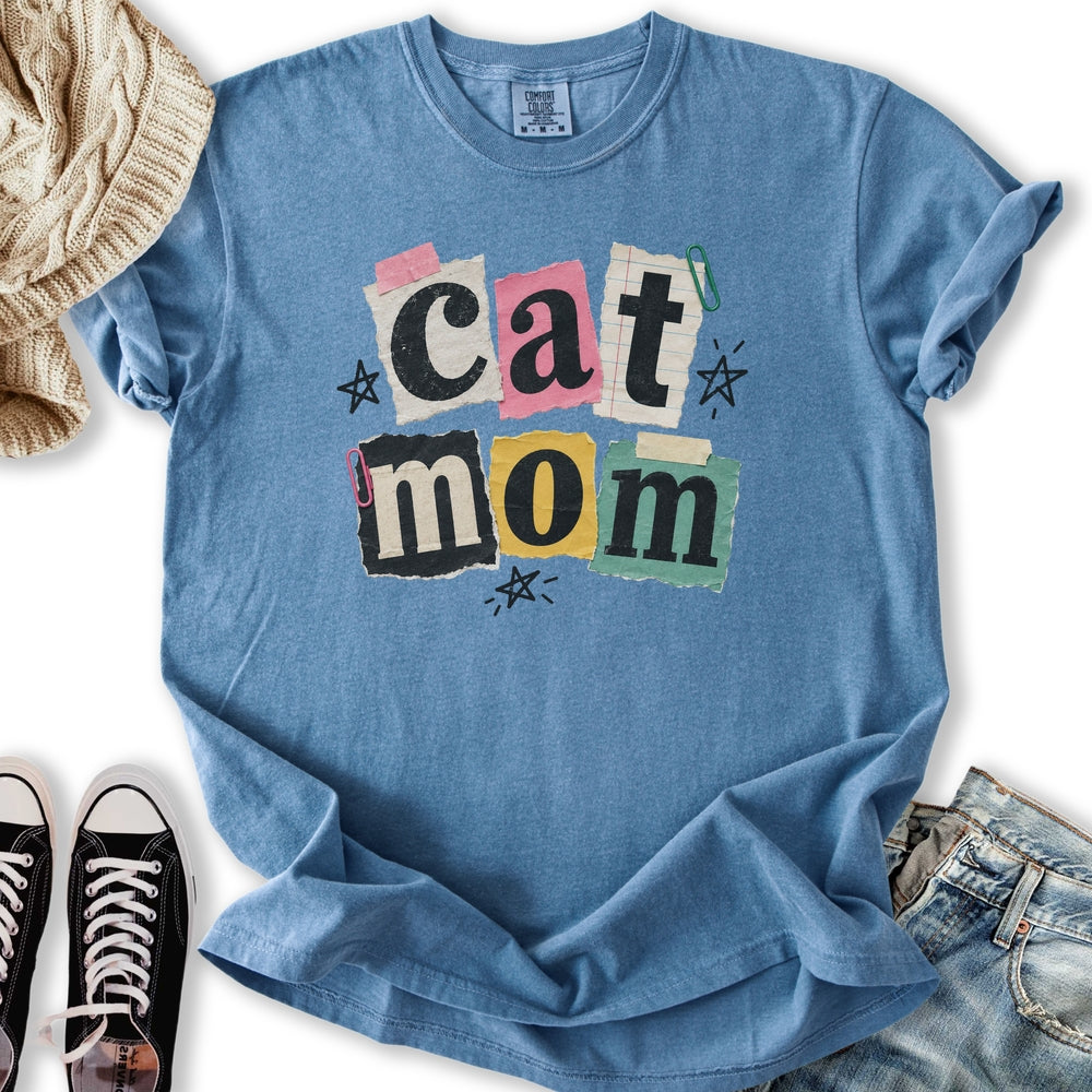 Scrapbook Cat Mom Relaxed Tee