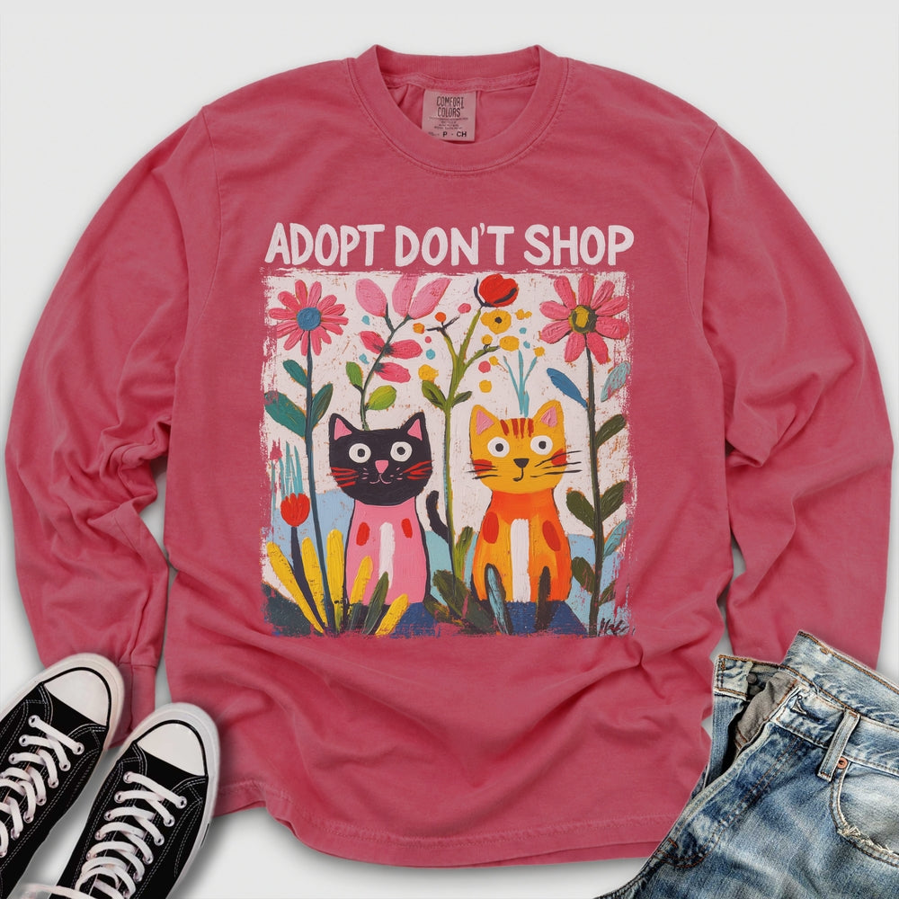Adopt Dont Shop Long Sleeve Tee