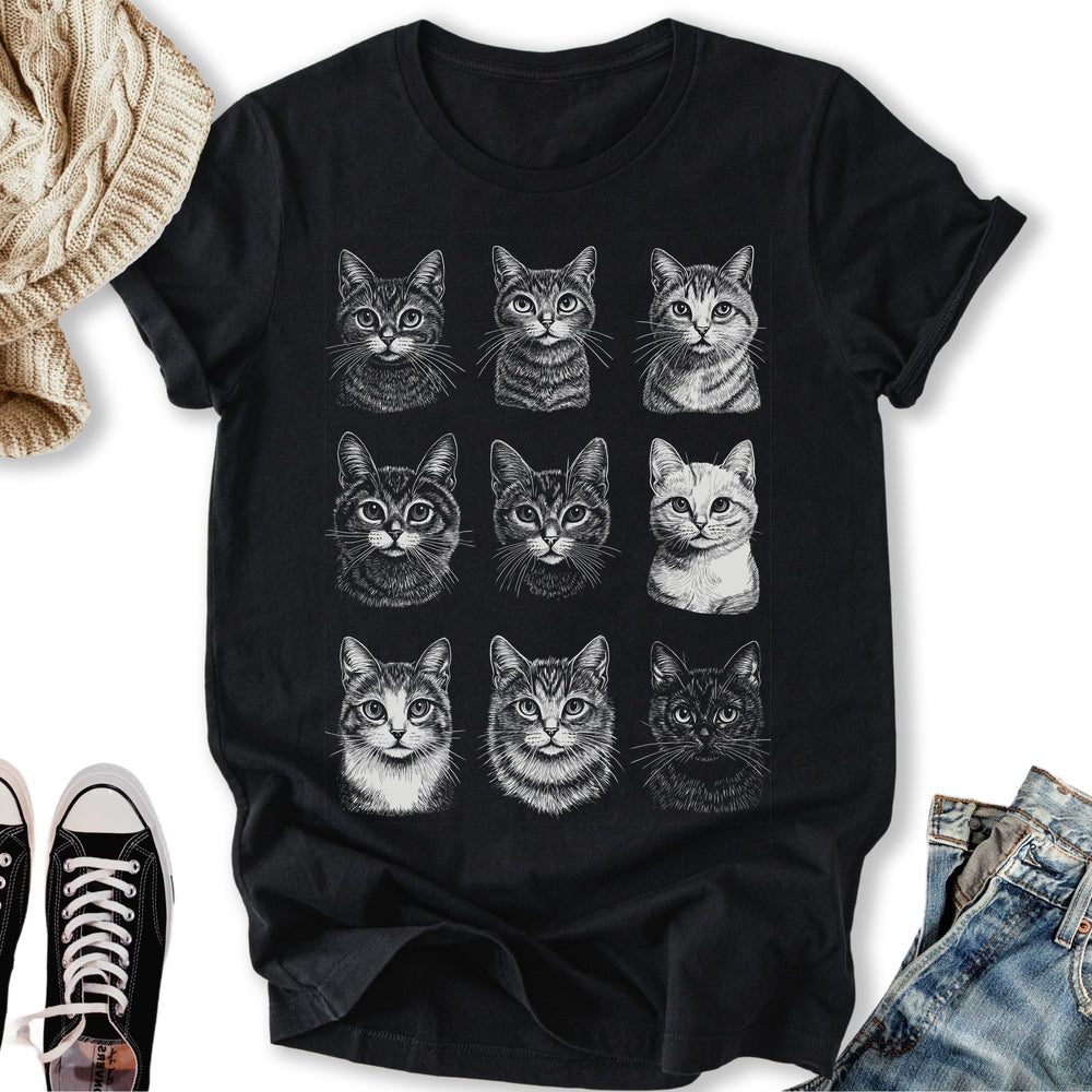 Vintage Cat Faces Classic Tee