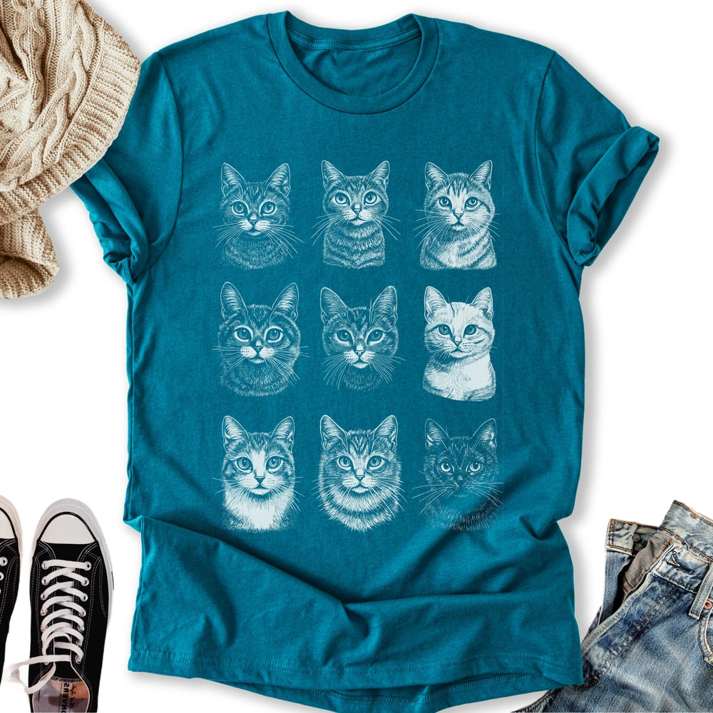 Vintage Cat Faces Classic Tee