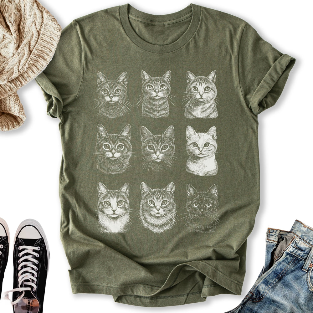 Vintage Cat Faces Classic Tee