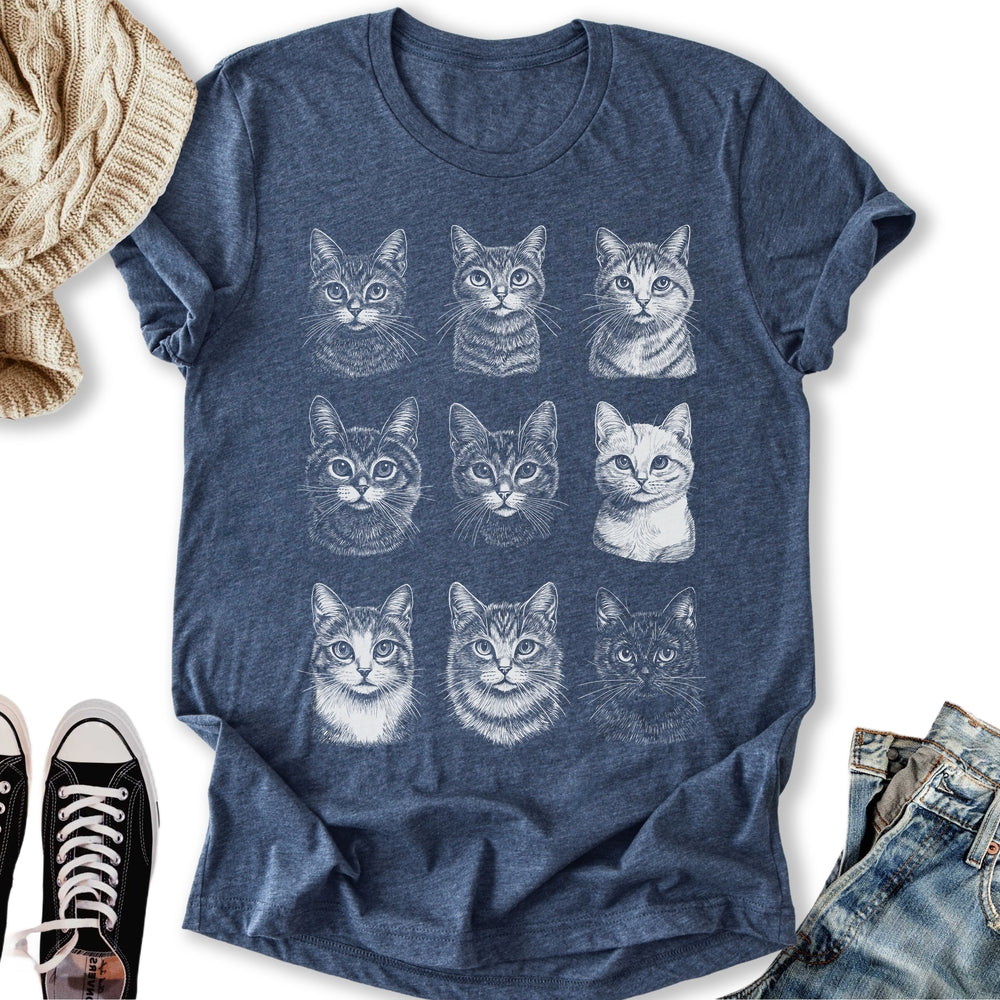 Vintage Cat Faces Classic Tee