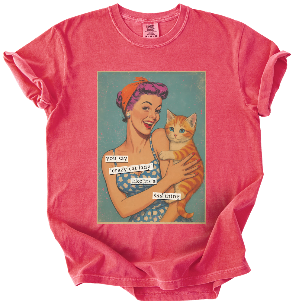 Retro Crazy Cat Lady T-shirt
