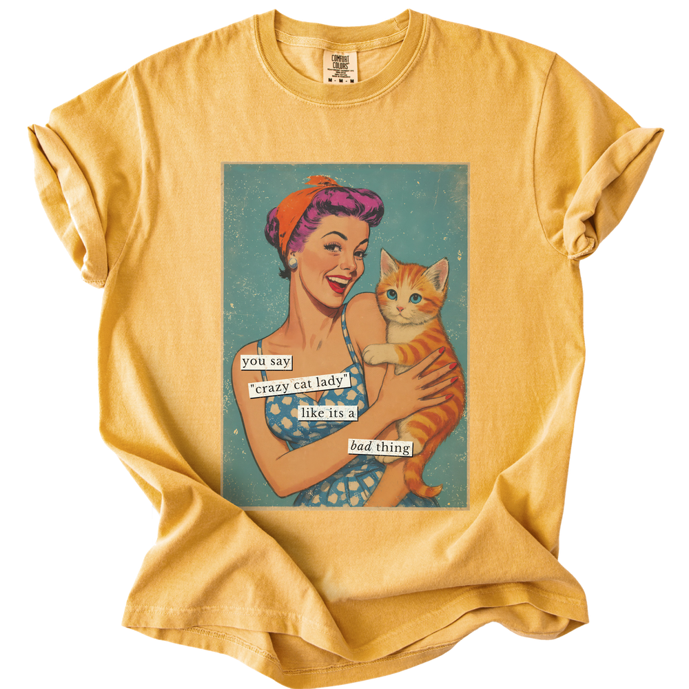 Retro Crazy Cat Lady T-shirt