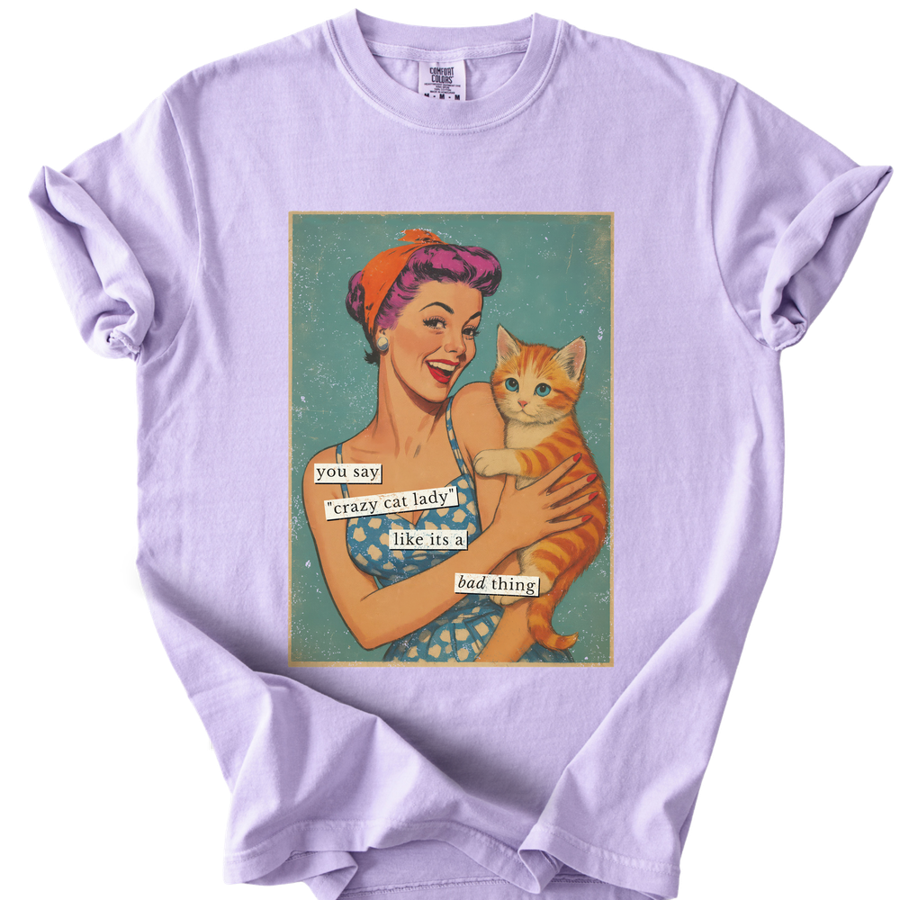 Retro Crazy Cat Lady T-shirt