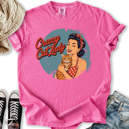 Retro Crazy Cat Lady III Relaxed Tee