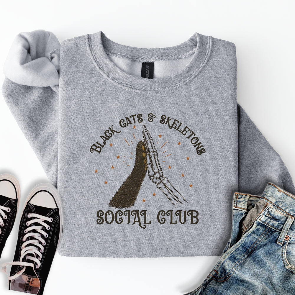 Black Cats & Skeletons Sweatshirt