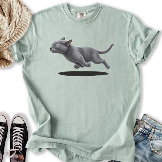 Gray Cat Zoomies Relaxed Tee