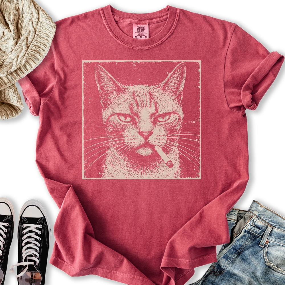 Smokes & Side-Eyes Cat Relaxed Tee
