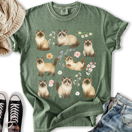 Boho Floral Ragdoll T-shirt
