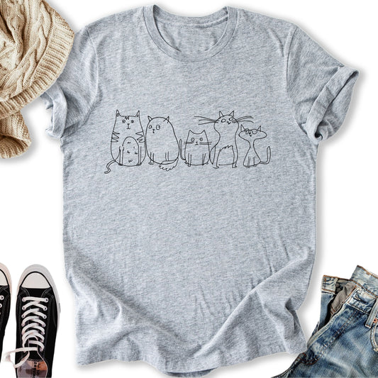Vintage Cats Sketch Classic Tee