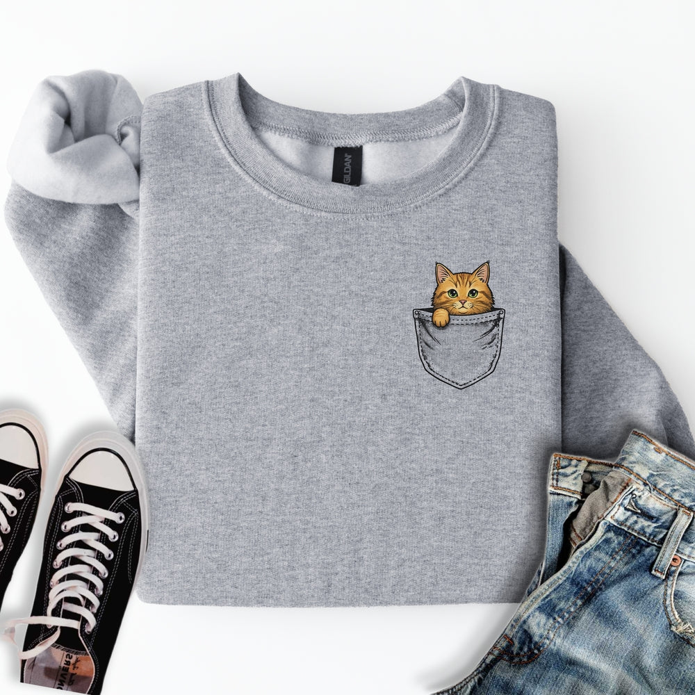 Ginger Cat Pocket Sweatshirt