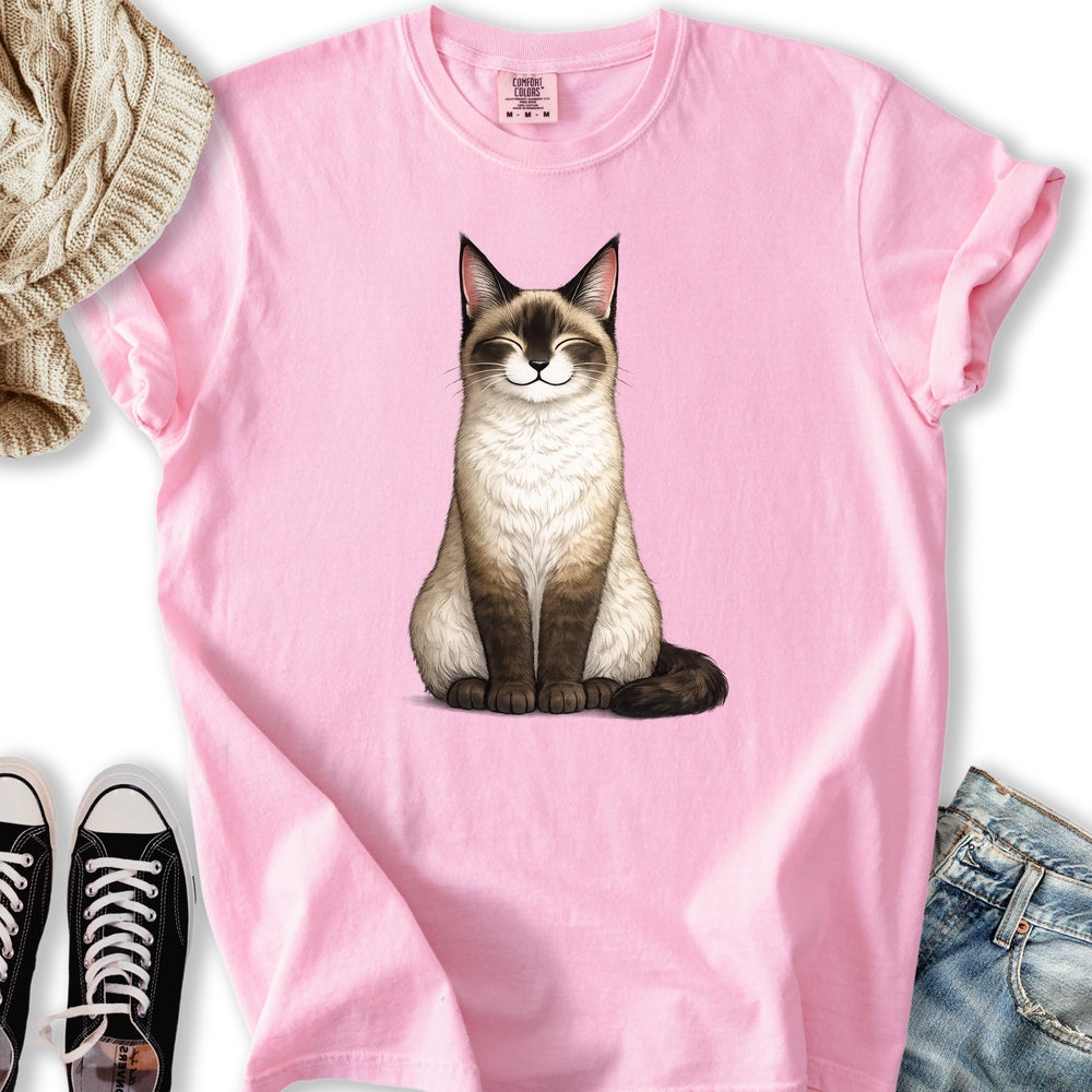 Smiling Siamese Cat T-Shirt