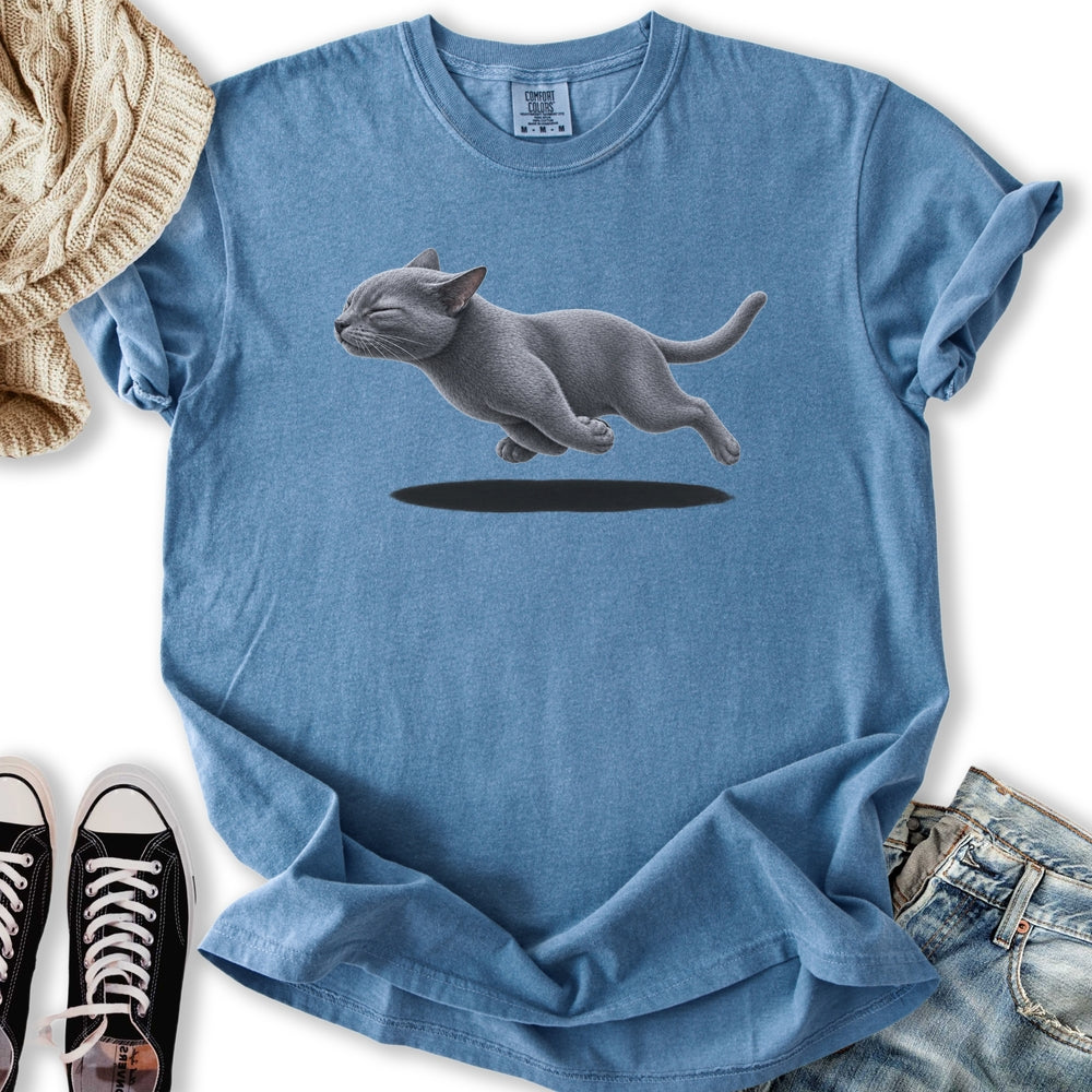 Gray Cat Zoomies Relaxed Tee