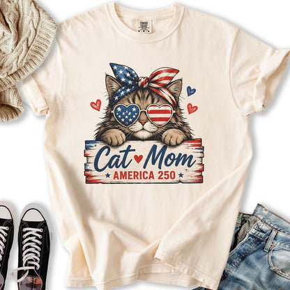 Cat Mom America T-Shirt