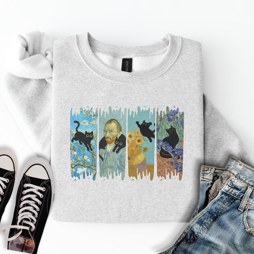 Van Goghs Cat Sweatshirt
